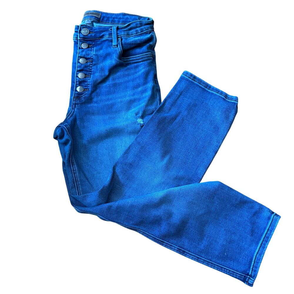 KUT From the Kloth Skinny Jean Womens Size 10 Stretch Medium Wash Distressed